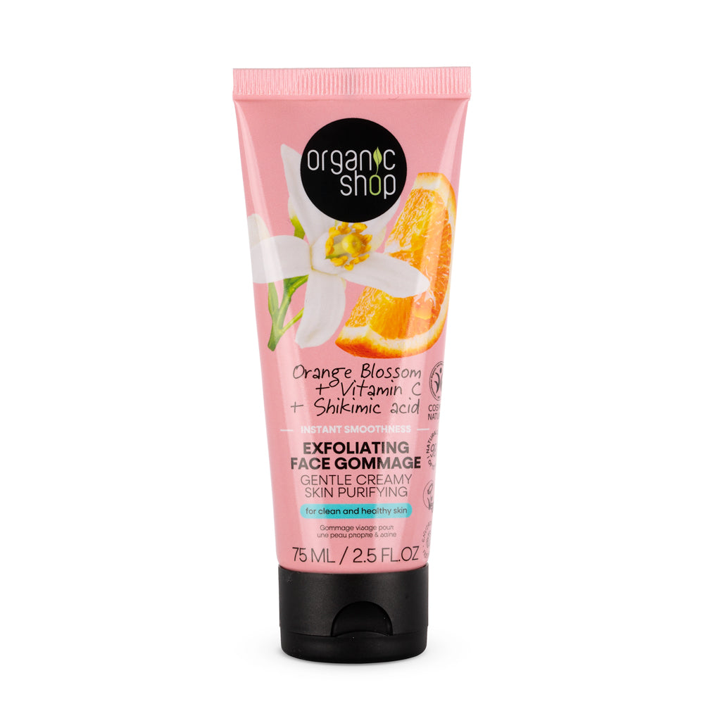 Orange Blossom Skincare Instant Smoothness Face Gommage with Vitamin C & Shikimic Acid – Purifying Exfoliator, 75 ml