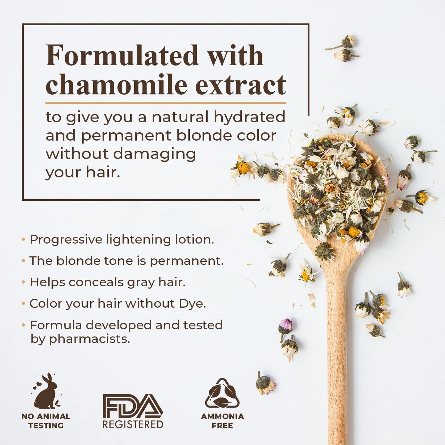 Camomila Intea Blonde Spray – Chamomile Hair Lightener with Gentle Color – No Ammonia or Parabens – 3.4oz