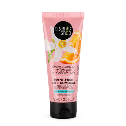 Orange Blossom Skincare Instant Smoothness Face Gommage with Vitamin C & Shikimic Acid – Purifying Exfoliator, 75 ml