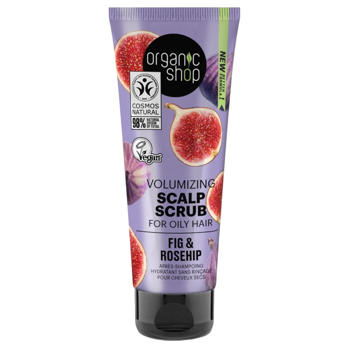 Volumizing Scalp Scrub Fig & Rosehip 75ml – Waterless, Vegan, COSMOS Natural, for Oily Hair