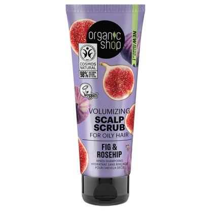 Volumizing Scalp Scrub Fig & Rosehip 75ml – Waterless, Vegan, COSMOS Natural, for Oily Hair