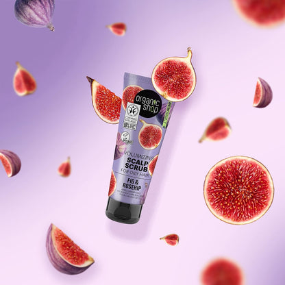 Volumizing Scalp Scrub Fig & Rosehip 75ml – Waterless, Vegan, COSMOS Natural, for Oily Hair