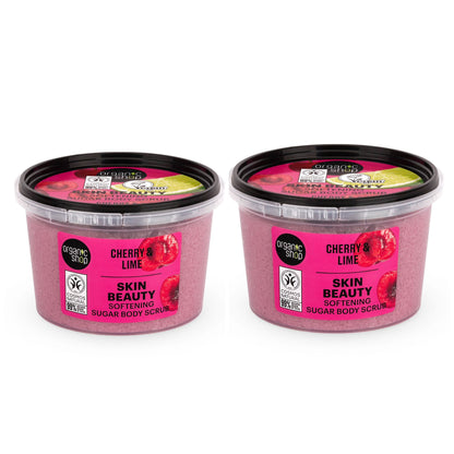 Skin Beauty softening sugar body scrub - Cherry & Lime, 250 ml