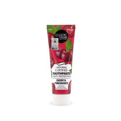 Natural Certified Toothpaste Cavity Protection Cherry & Pomegranate