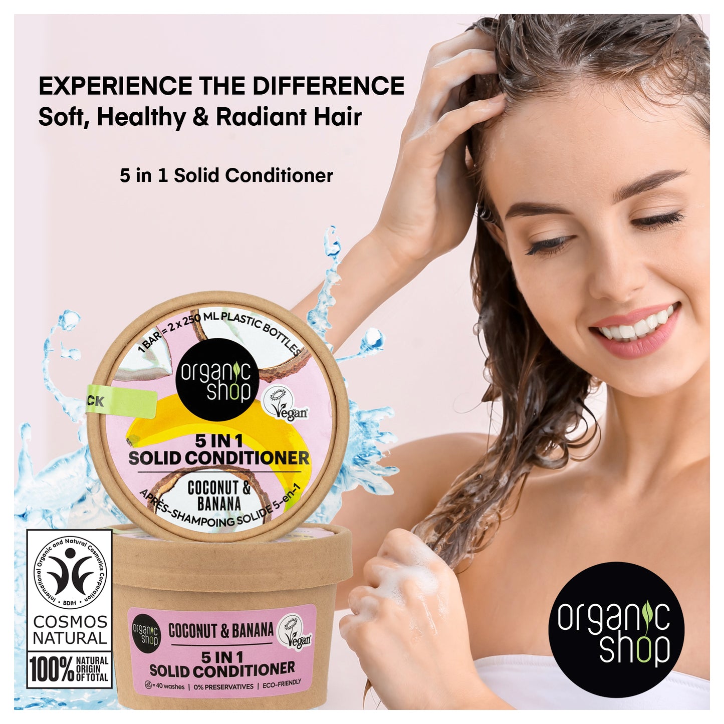 5-in-1 Solid Conditioner - Coconut & Banana, 60 g