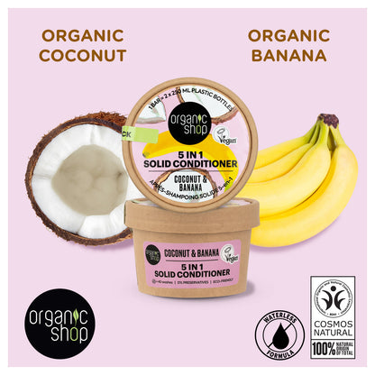 5-in-1 Solid Conditioner - Coconut & Banana, 60 g