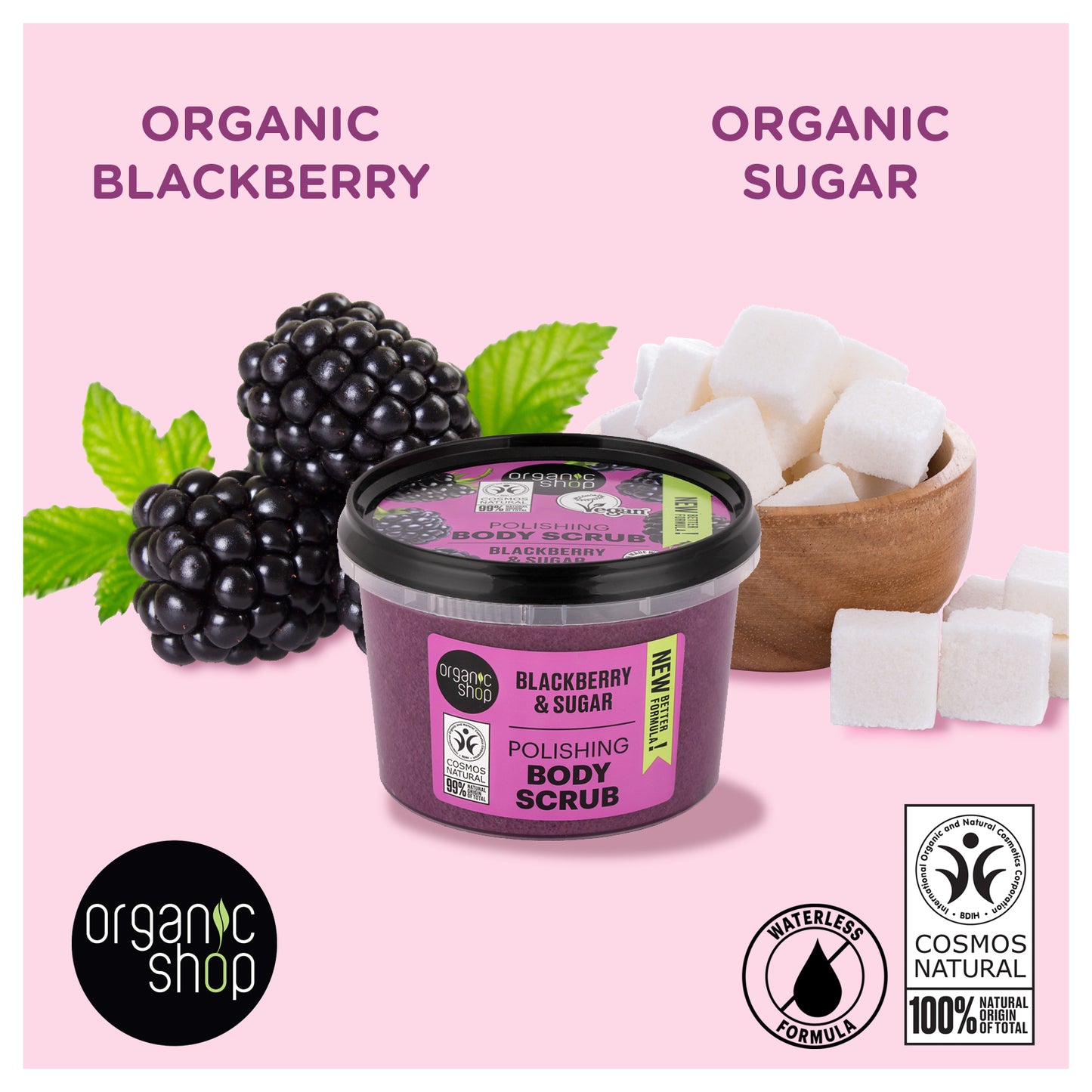 Polishing Body Scrub - Blackberry & Sugar, 250 ml