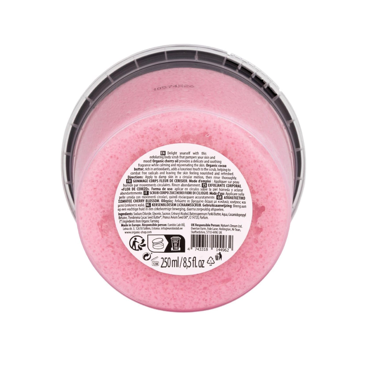 Cherry Blossom Exfoliating Sugar Body Scrub, 250 ml