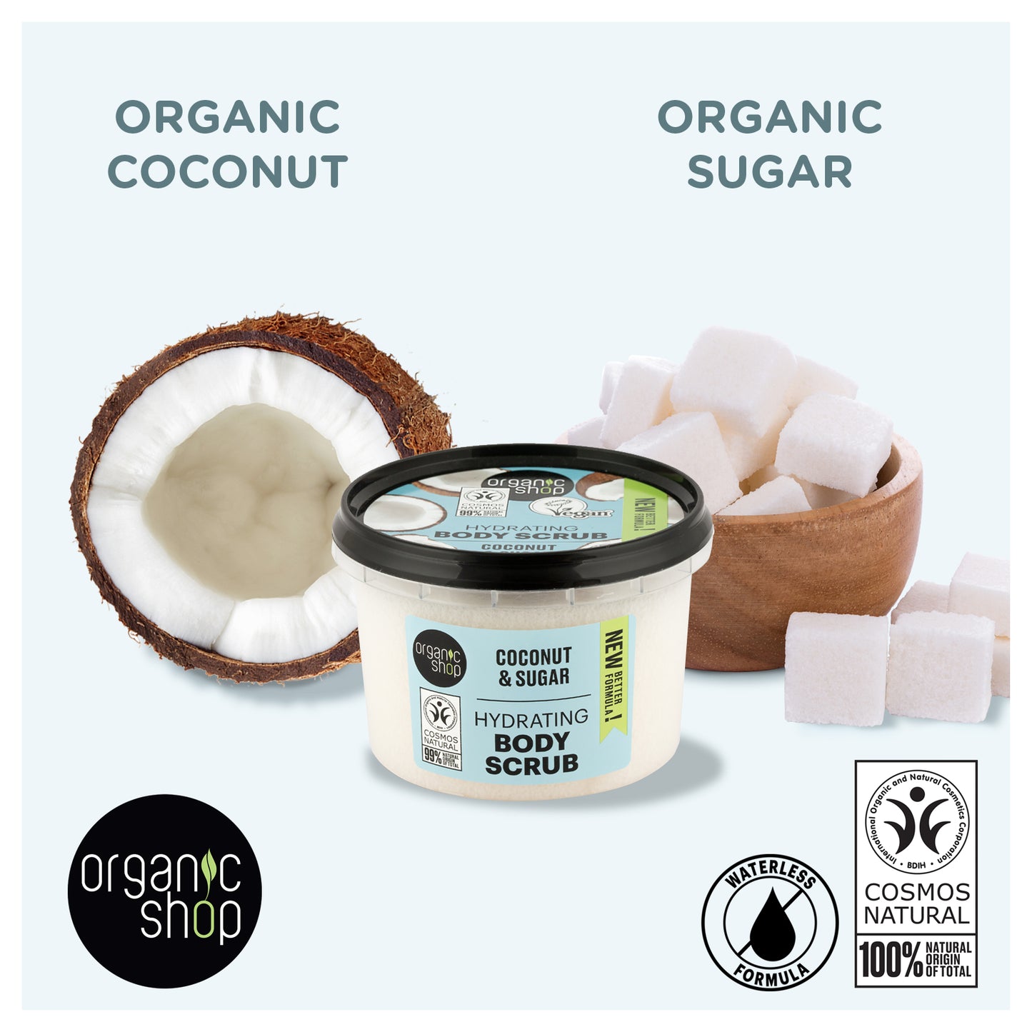 Organic Shop Coconut and Sugar Hydrating Body Scrub 250 ml