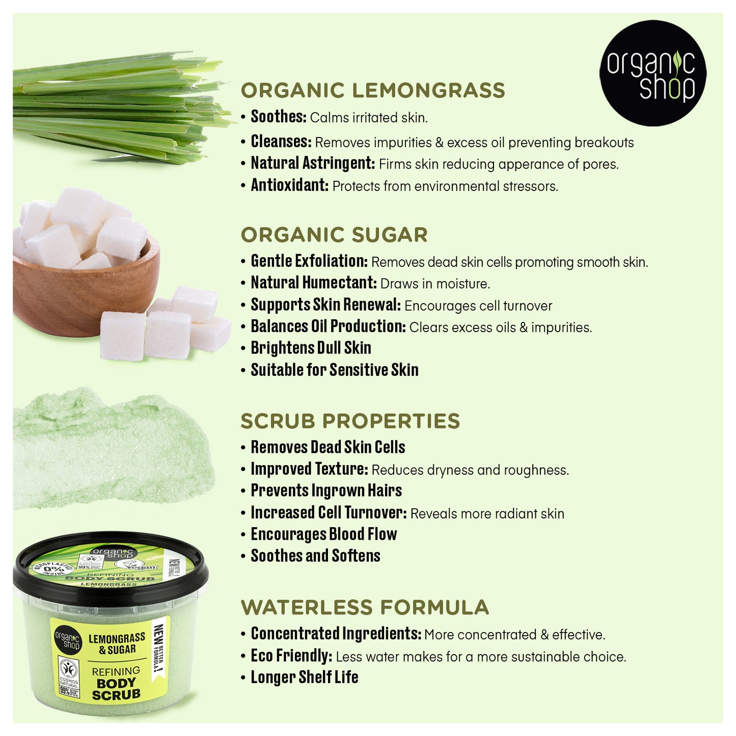 Refining Body Scrub - Lemongrass & Sugar, 250 ml