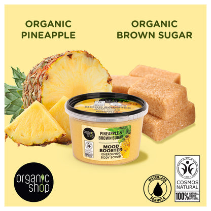 Mood Booster Energizing Body Scrub - Pineapple & Brown Sugar, 250 ml