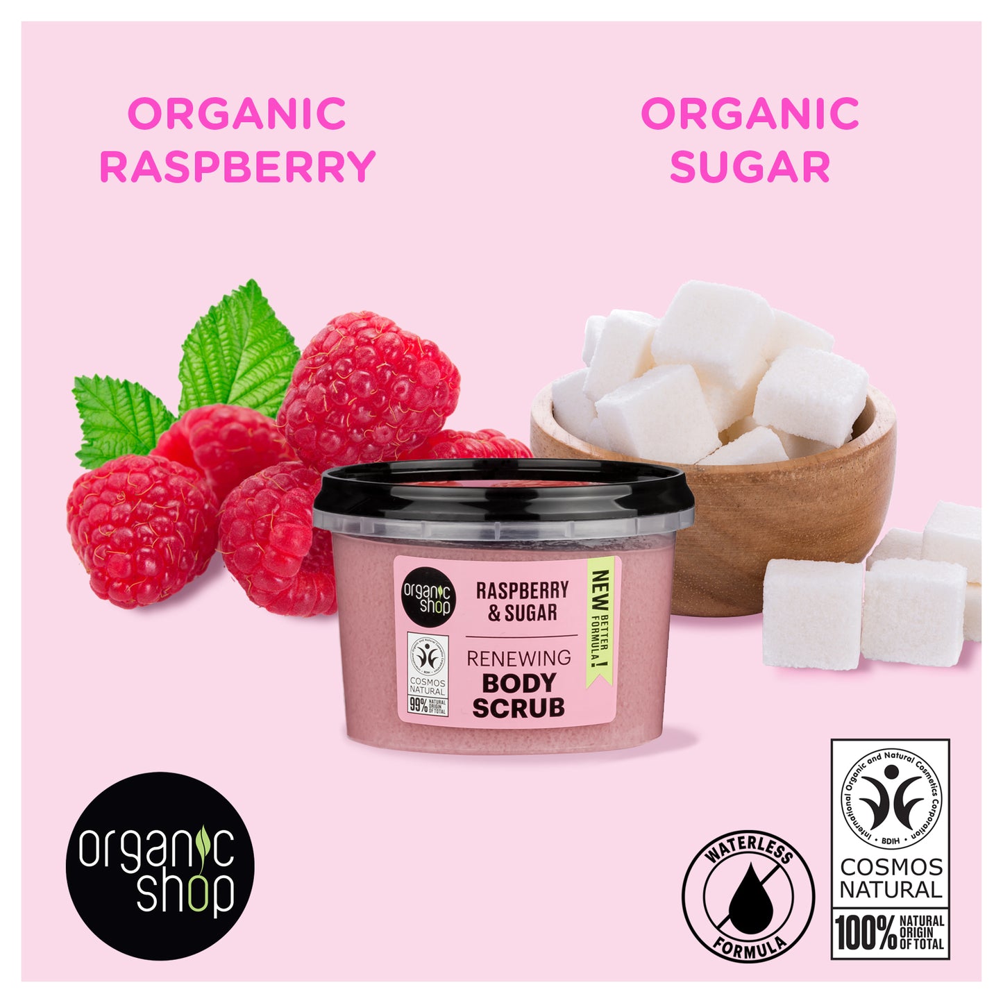 Renewing Body Scrub - Raspberry & Sugar, 250 ml