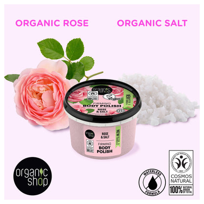 Firming Body Polish - Rose & Salt, 250 ml