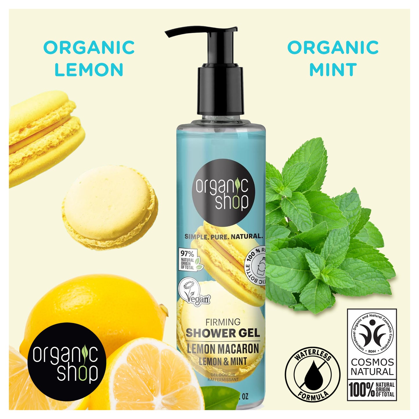 Firming Shower Gel Lemon Macaron, 280 ml