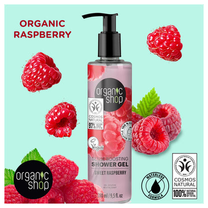 Sense Boosting Shower Gel - Sweet Raspberry, 280 ml