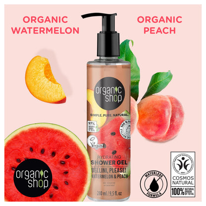 Hydrating Shower Gel Bellini, please! - Watermelon & Peach, 280 ml