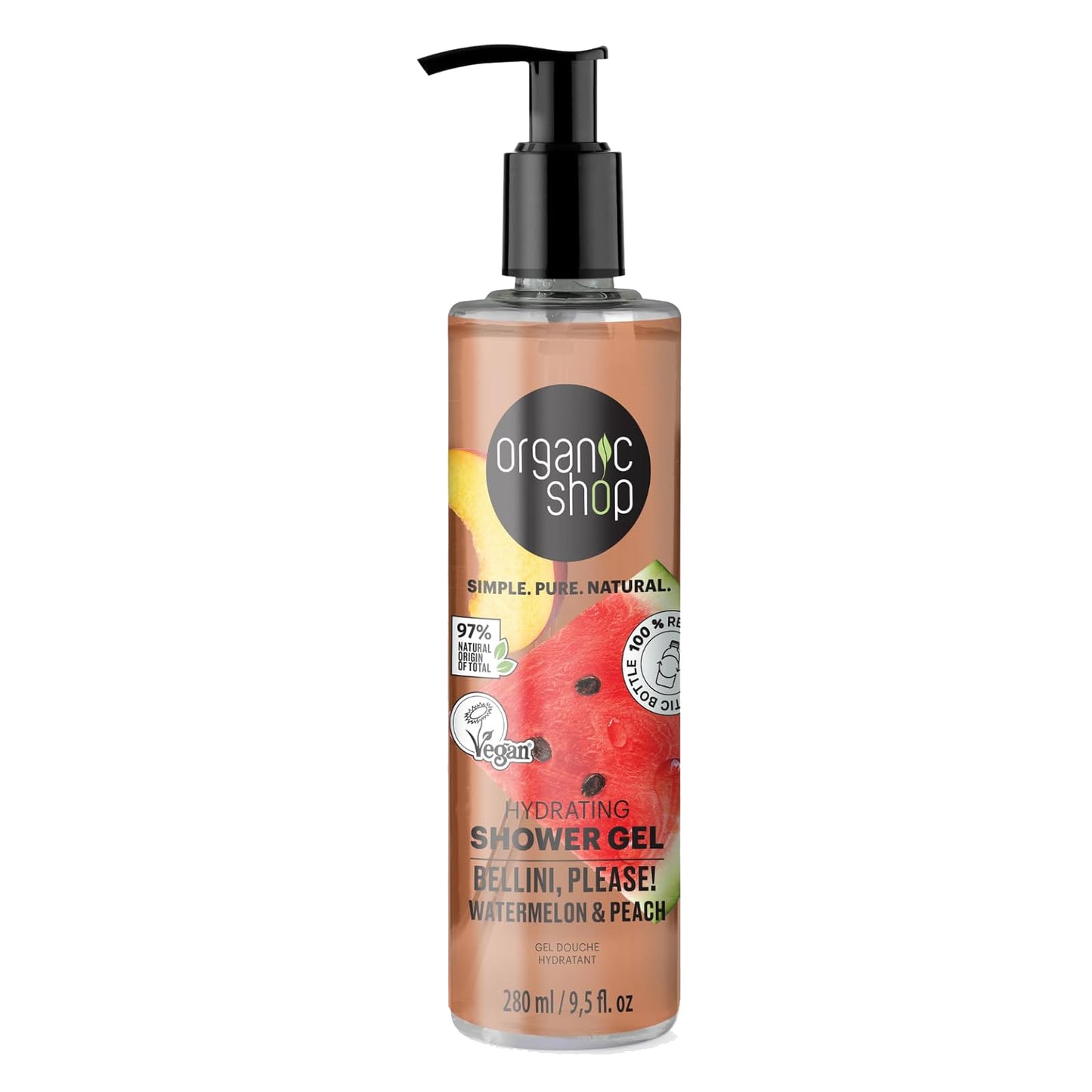 Hydrating Shower Gel Bellini, please! - Watermelon & Peach, 280 ml