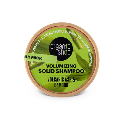 Volumizing solid Shampoo - Volcanic ash & Bamboo, 60 g